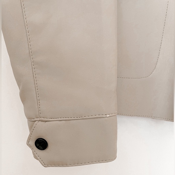 Zara Man Tan Faux Leather Jacket - Picture 8 of 10